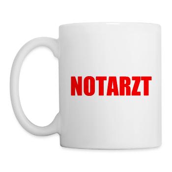 Notarzt - Tasse - Weiß - Links