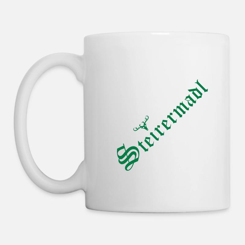 Steirermadl mit Hirsch - Tasse - Weiß