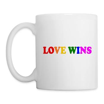 Love wins - Tasse - Weiß - Links