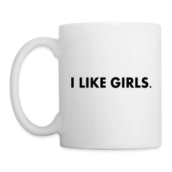 I like girls - Tasse - Weiß - Links