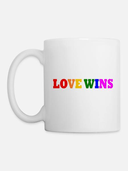 Love wins - Tasse - Weiß