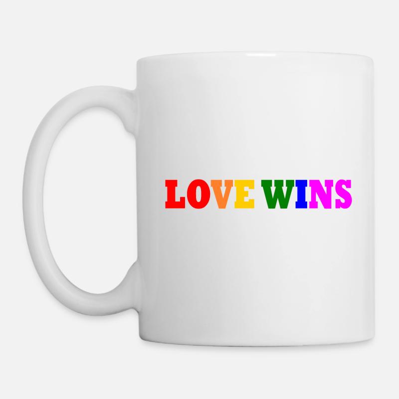 Love wins - Tasse - Weiß