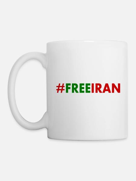 Free iran - Tasse - Weiß