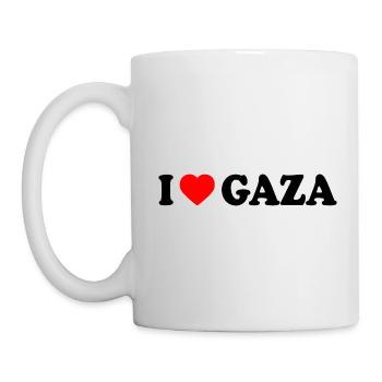I love gaza - Mug - white - Left