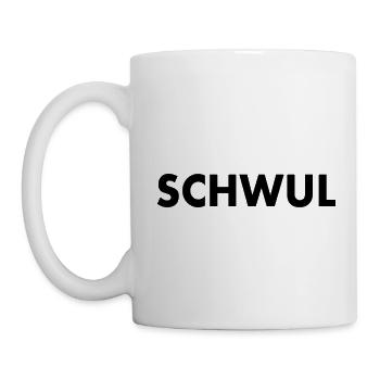Schwul - Tasse - Weiß - Links