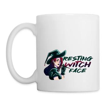 Ruhendes Hexengesicht Lustiges Halloween - Tasse - Weiß - Links