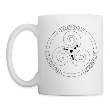 Breizh Triskel - Mug blanc - blanc - Gauche