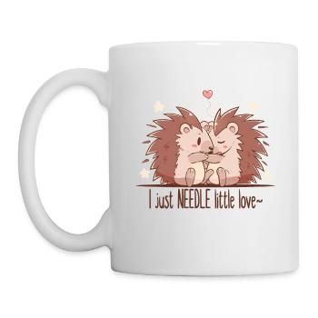 I Just Needle Little Love - Igel - Tasse - Weiß - Links