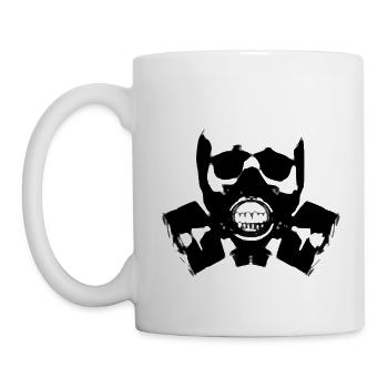 Cool design of a man with gas mask - Mug - white - Left