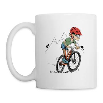 Mountainbike - Tasse - Weiß - Links
