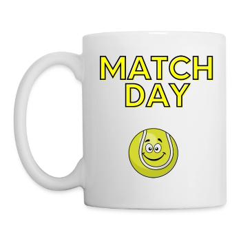 Tennis: Jour du match - Mug blanc - blanc - Gauche