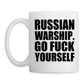 russian warship go f yourself - Tasse - Weiß - Links