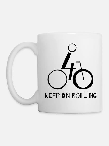 Un cycliste fête ses 40 ans - Mug blanc - blanc