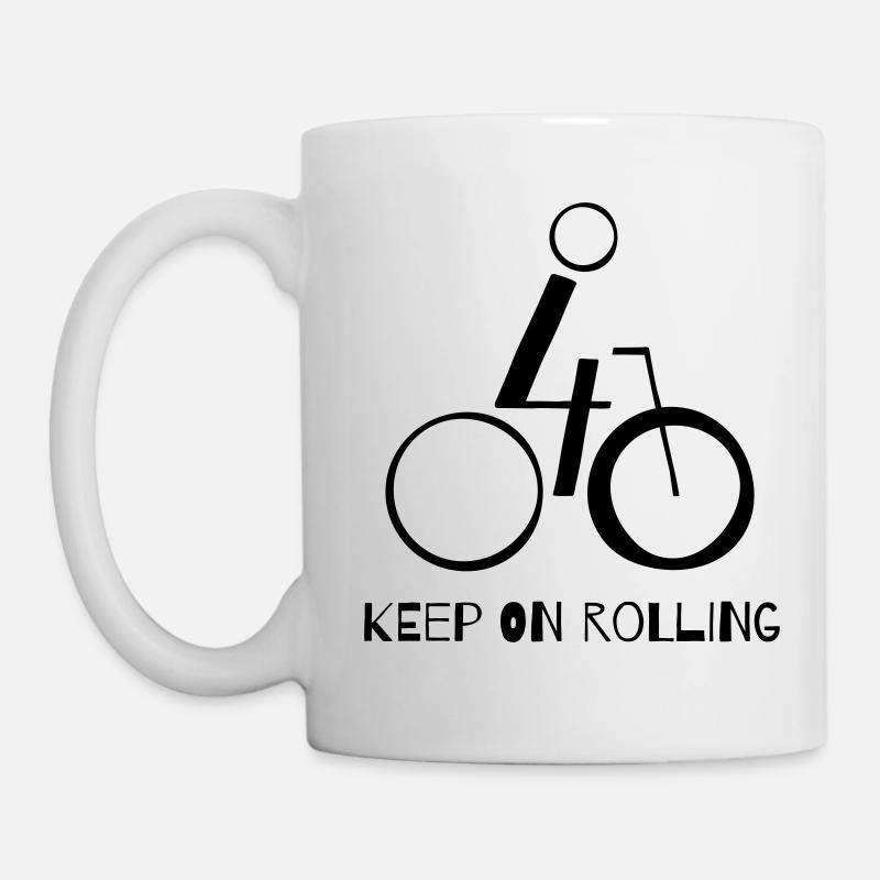 Un cycliste fête ses 40 ans - Mug blanc - blanc