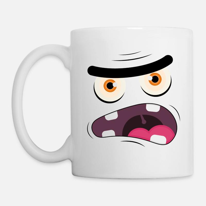 Monster Face 1 - Mug blanc - blanc