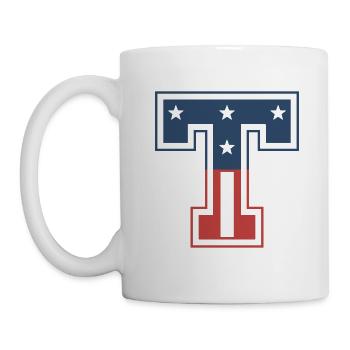 Lettre T États-Unis - Mug blanc - blanc - Gauche