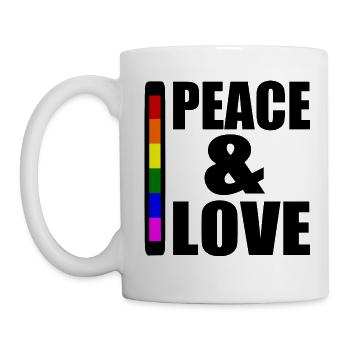 Peace and love - Mug - white - Left