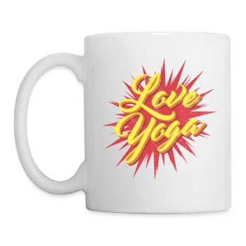 Love Yoga Vintage - Mug - white - Left