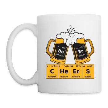 Tableau périodique de la bière - Mug blanc - blanc - Gauche