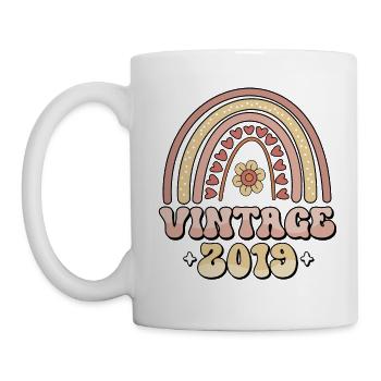 Vintage 2019 Retro Vintage Cadeau d’anniversaire - Mug blanc - blanc - Gauche