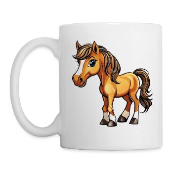 Cute little horse with blaze - Mug - white - Left