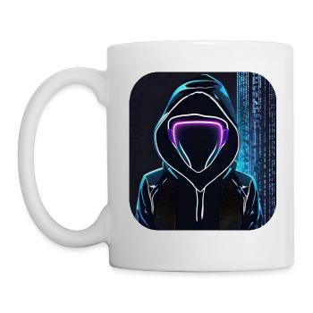 Figurine anonyme cool - Mug blanc - blanc - Gauche