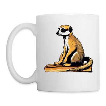 Cute meerkat - Mug - white - Left