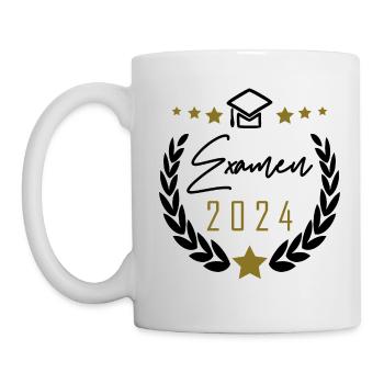 Examen 2024 bestanden - Tasse - Weiß - Links