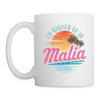 Ich wäre lieber in Malia - Tasse - Weiß - Links