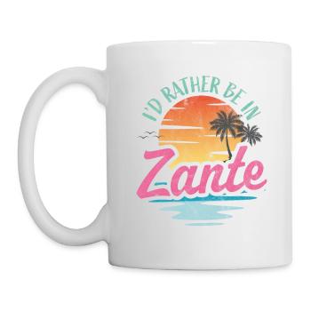 Je préférerais être à Zante - Mug blanc - blanc - Gauche