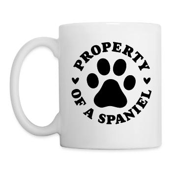 Eigentum eines Spaniels - Tasse - Weiß - Links