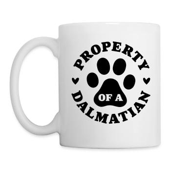 Eigentum eines Dalmatiners - Tasse - Weiß - Links