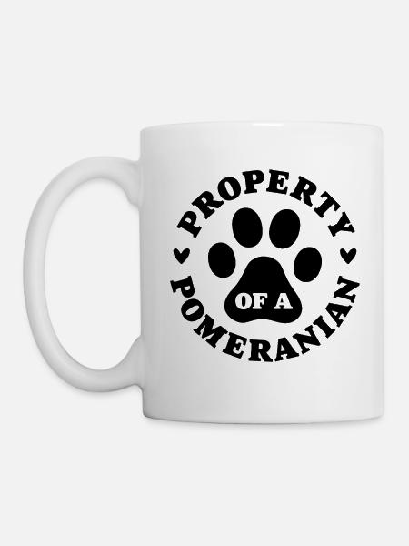 Eigentum eines Zwergspitzs - Tasse - Weiß