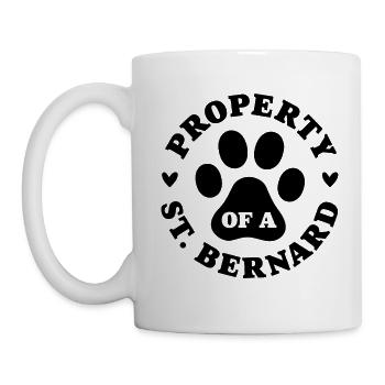 Eigentum eines Bernhardiners - Tasse - Weiß - Links