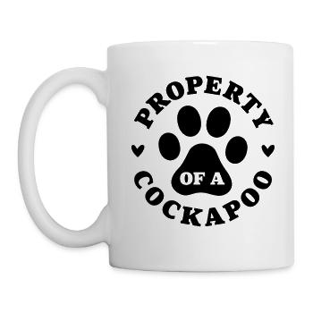 Eigentum eines Cockapoo - Tasse - Weiß - Links