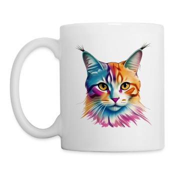 Katze - Tasse - Weiß - Links