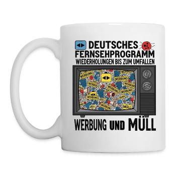 German TV - Advertising and garbage - Mug - white - Left