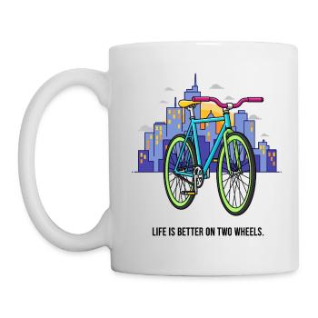 Life is better on two Wheels - Mug - white - Left