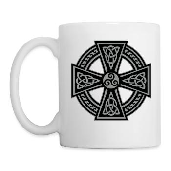 Breizh Celtic Cross - Mug blanc - blanc - Gauche