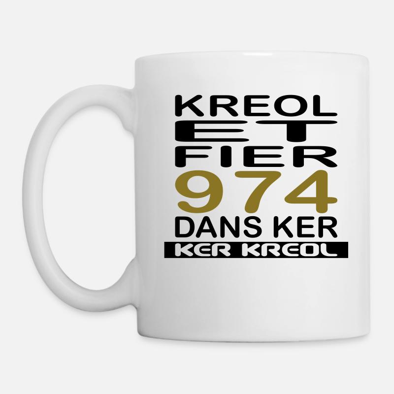 fier et kreol hom 02 ti - Mug blanc - blanc