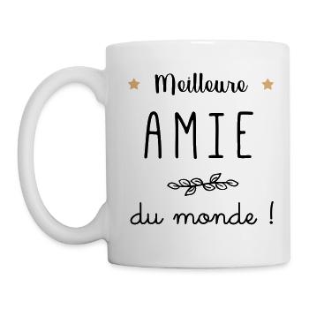 Meilleure Amie du monde vecteur - Mug blanc - blanc - Gauche