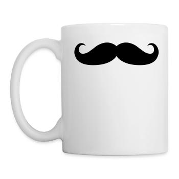 Moustache 1 - Mug blanc - blanc - Gauche