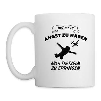 Parachutist - first parachute jump - Mug - white - Left