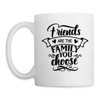 Friends are the family you choose - Mug - white - Left