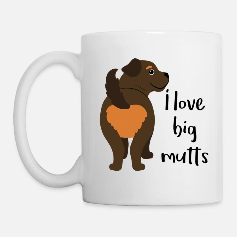 Ich liebe große Köter - Tasse - Weiß