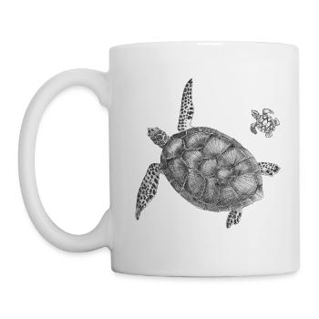 Tortues marines - Mug blanc - blanc - Gauche