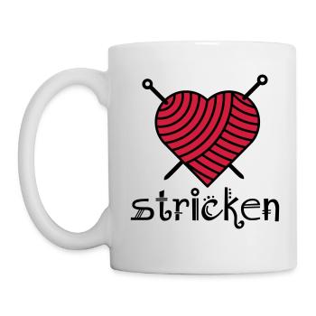 Stricklies'l - Tasse - Weiß - Links