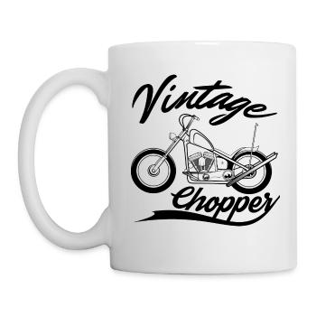 Vintage Chopper black - Mug blanc - blanc - Gauche