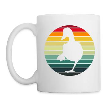 Ente lustiges Tier - Tasse - Weiß - Links