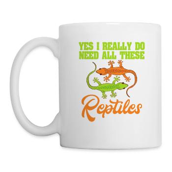 Mignon lézard vert animal lézard reptile "oui - Mug blanc - blanc - Gauche